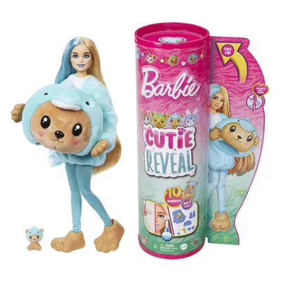 BRB CUTIE REVEAL BARBIE V KOSTÝMU - MEDVÍDEK V MODRÉM KOSTÝMU DELFÍNA