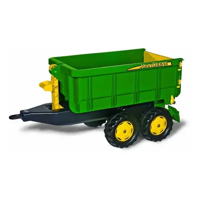 ROLLYTOYS Vlečka za traktor John Deere vyklápěcí zelená