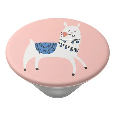 PopSockets PopTop Gen.2, Loyal Llama Lover, lama na růžovém pozadí, výměnný vršek