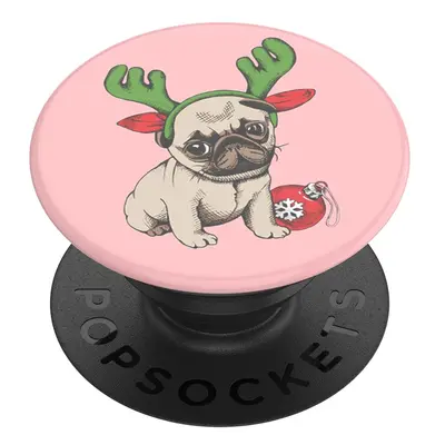 PopSockets PopGrip Gen.2, Holiday Pug, vánočný mopslík