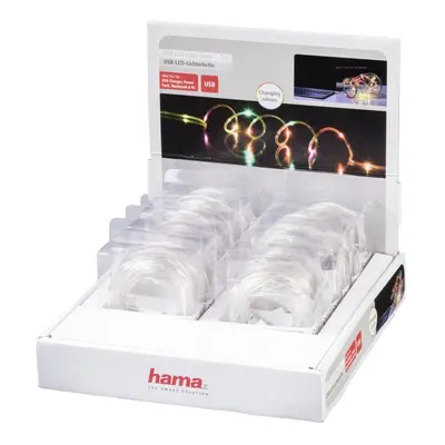 Hama USB LED světelný řetěz, barevný, 3 m, 12 ks v displeji, cena je uvedená za 1 kus