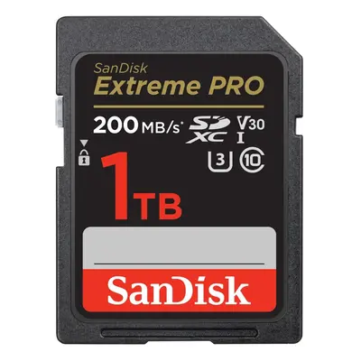 SanDisk Extreme PRO 1TB SDXC Memory Card 200MB/s and 140MB/s, UHS-I, Class 10, U3, V30