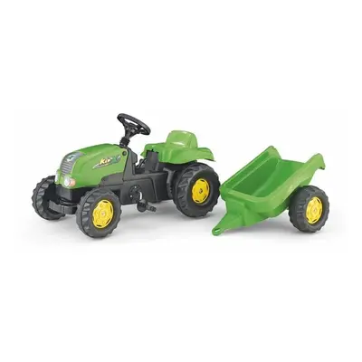 ROLLYTOYS Šlapací traktor Rolly Kid s vlečkou - zelený