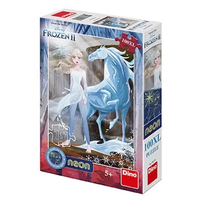 Dino FROZEN II 100XL neon Puzzle NOVÉ