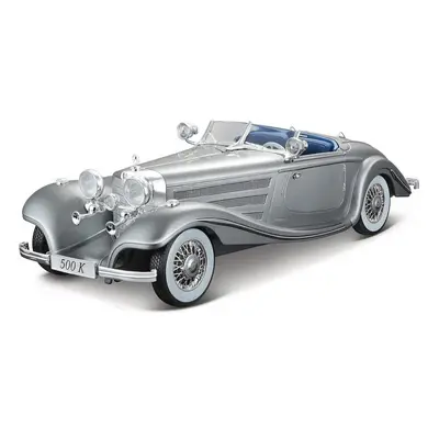 Maisto - 1936 Mercedes-Benz 500 K Typ Specialroadster, metal šedá, 1:18