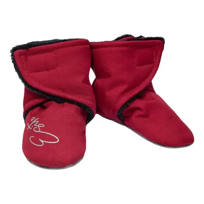 ESITO Capáčky barefoot Softshell Lamb Red - červená / 2 - délka stélky: 12 cm