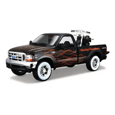 Maisto - Harley-Davidson Custom, 1999 Ford F-350 Super Duty Pickup, 1:24