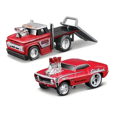 Maisto - Muscle Transports - 1966 Chevrolet C60 Flatbed 1969 Chevrolet Camaro SS, 1:64