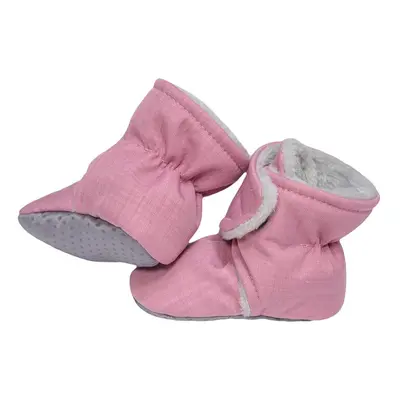 ESITO Capáčky barefoot Softshell Lamb Antique pink - růžová / 2 - délka stélky: 12 cm