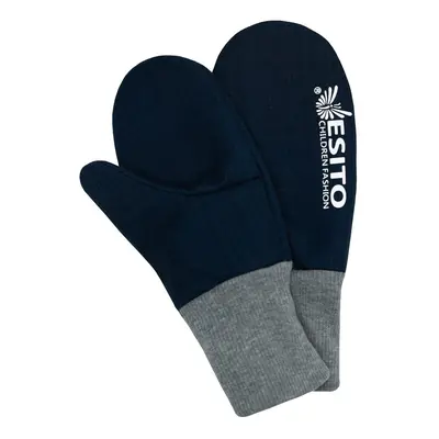 ESITO Zimní palcové rukavice softshell s beránkem Navy Blue - 2 - 3 roky navy blue