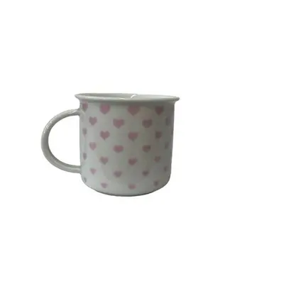 hrnek 250ml TINA - růžová SRDÍČKA, U3395/25, čes.porcelán