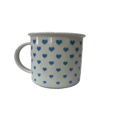 hrnek 380ml TINA - modrá SRDÍČKA U3295/38, čes.porcelán