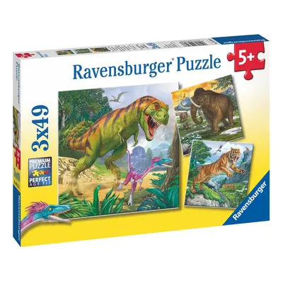 Ravensburger Dinosauři a čas 3x49 dílků