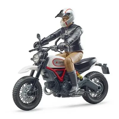 bworld - motorka Ducati Desert Sled s motocyklistou