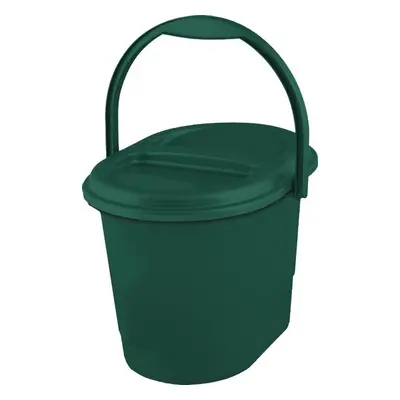 vědro 13l s víkem ECO zelená 37x29,5x27,5cm, plast