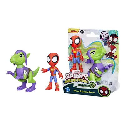 SPIDER-MAN SPIDEY AND HIS AMAZING FRIENDS 2-PACK FIGUREK HRDINOVÉ A DINO-ZLOČINCI