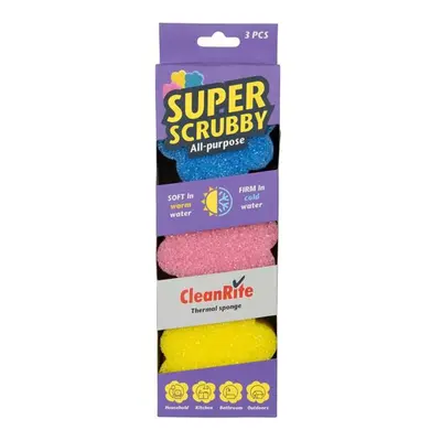 CLEANRITE SUPER SCRUBBY HOUBIČKY 3 KS, 10X4 CM