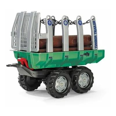 ROLLYTOYS Vlečka s kládami "Timber Trailer" 2-osá-zelená