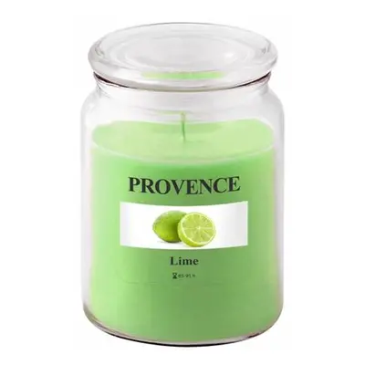 Provence SVÍČKA VE SKLE S VÍČKEM 510G, LIMETKA