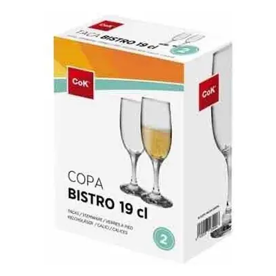 Cegeco SADA SKLENIC NA ŠAMPAŇSKÉ BISTRO 190 ML, 2KS, SKLO