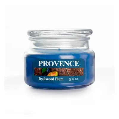 Provence SVÍČKA VE SKLE S VÍČKEM 200G TEAKWOOD PLUM,1 KNOT