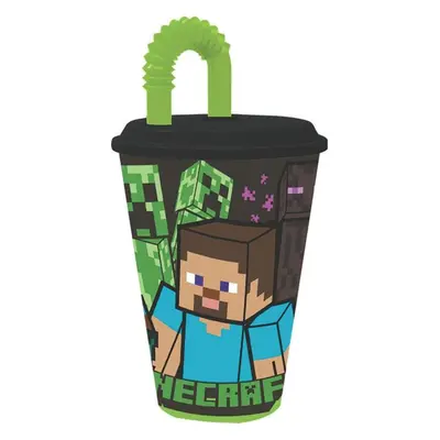 STOR KELÍMEK S BRČKEM MINECRAFT 430 ML, PLAST