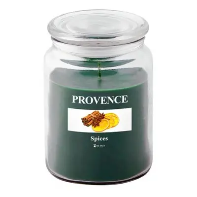 Provence SVÍČKA VE SKLE S VÍČKEM 510G, KOŘENÍ