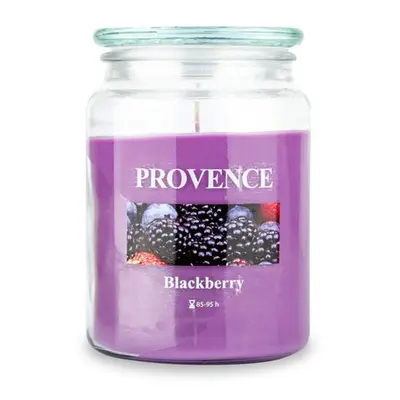 Provence SVÍČKA VE SKLE S VÍČKEM 510G BLACKBERRY,1 KNOT