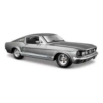 Maisto - 1967 Ford Mustang GT, metal šedá, 1:24