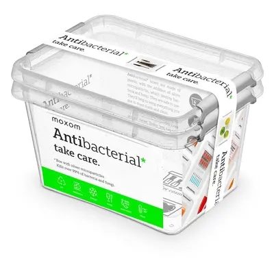 antibakter.box 2,0 l -sada-2ks, 19,5x15x12,5cm, transp.plast