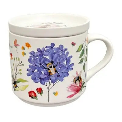 hrnek 450ml MEADOWS+víčko, d8x8,5cm, porcelán *po 9.10.