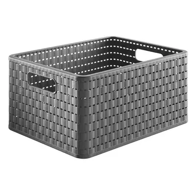 koš-box 18,0l antracit COUNTRY A4, 36,8x27,8x19,cm, plast