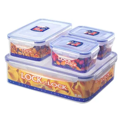 LOCKNLOCK Dóza na potraviny LOCK, set 4 ks, 3,9l/ 1l/ 470ml