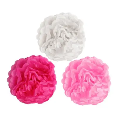 TORO BAMBULKY POMPOM PAPÍROVÉ SET 3KS 25CM, ASSORT