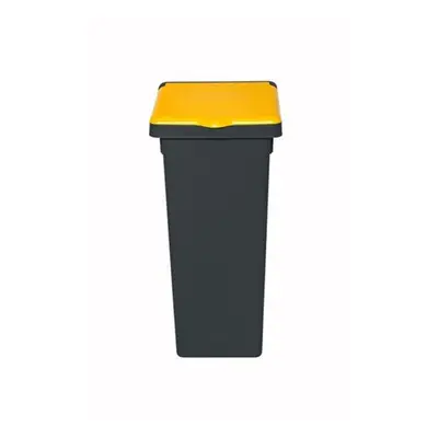 koš odp.20l FLAP BIN černý, žluté víko, tříd.odp.,plast