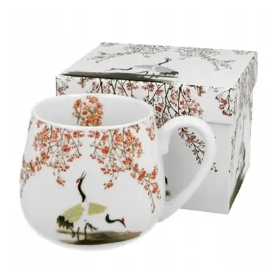 hrnek 430ml baňatý SAKURA+JEŘÁBI, porcelán, DB