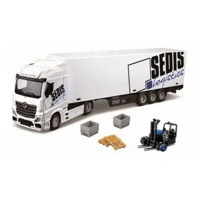 Bburago 1:43 MB Actros SEDIS Logistika s vysokozdvižným vozíkem a příslušenstvím