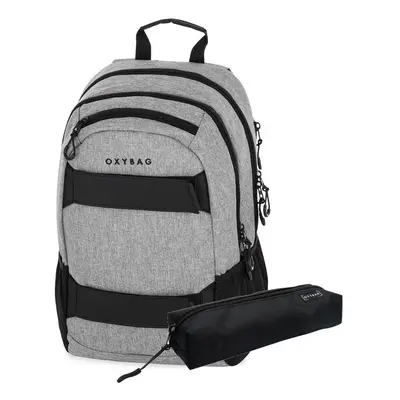 Oxybag Studentský batoh + etue OXY Sport Grey Melange