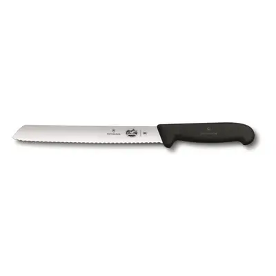 nůž 21cm ostří, kuch., chléb vln., FIBROX, protiskl. VICTORINOX, černý