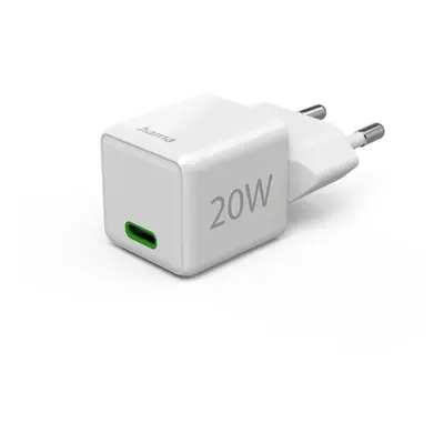 Hama rychlá USB nabíječka, USB-C PD/QC 20 W, super-mini