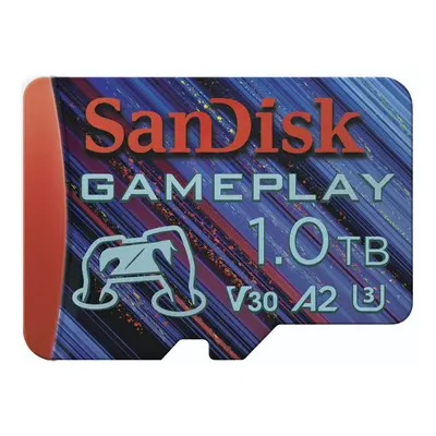 SanDisk GamePlay microSDXC UHS-I Card, 1 TB Gaming microSDXC, 190 MB/s (čtení), 130 MB/s (zápis)