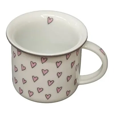 hrnek 100ml TINA - SRDÍČKA RŮŽOVÁ, čes.porcelán