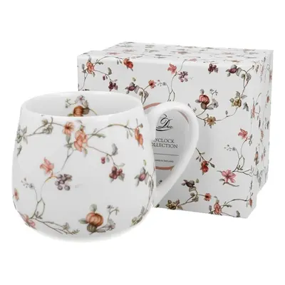 hrnek 430ml baňatý SAFA kytičky, porcelán, DB