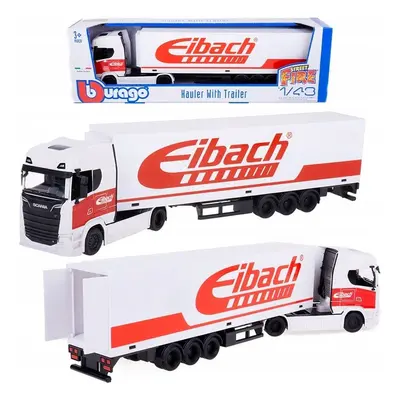 Bburago 1:43 Truck with trailer - Scania 770 S - White Trailer Eibach