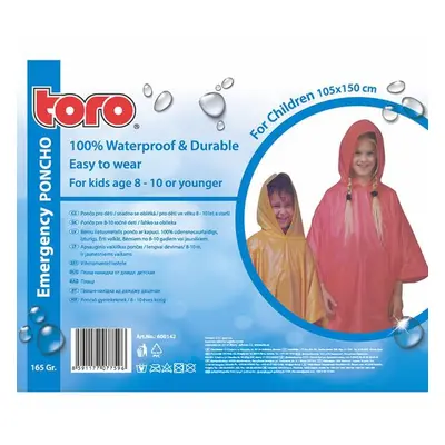 TORO PONCHO PLÁŠTĚNKA PRO DĚTI 8-10 LET, VEL: 105X150CM