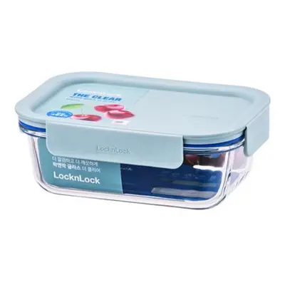 LOCKNLOCK DÓZA "CLEAR"OBDÉLNÍKOVÁ BOROSILKÁT.SKLO 630ML MINT