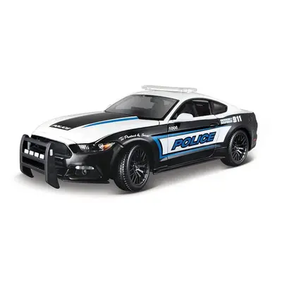 Maisto - 2015 Ford Mustang GT, černo-bílá, 1:18