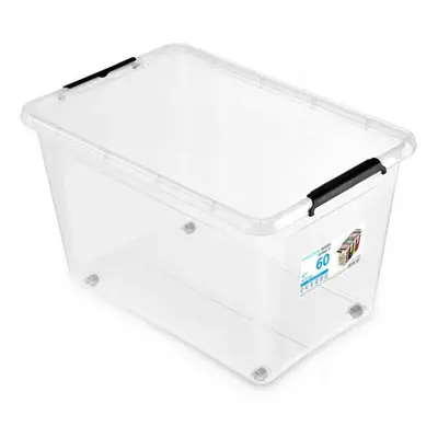 box 60,0l SIMPLE-1732, 58x39x35cm, koleč.,transp.plast