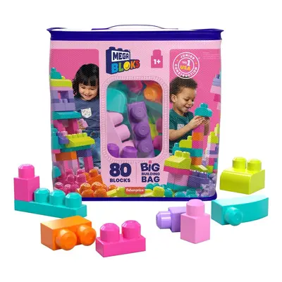 Mattel Mega Bloks FB PYTEL KOSTEK (80) růžový