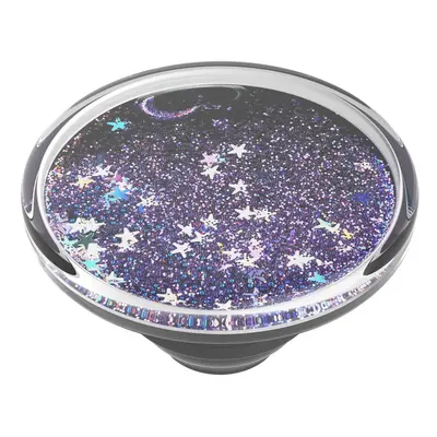 PopSockets PopTop Gen.2, Tidepool Galaxy Purple, fialové třpytky v tekutině, výměnný vršek